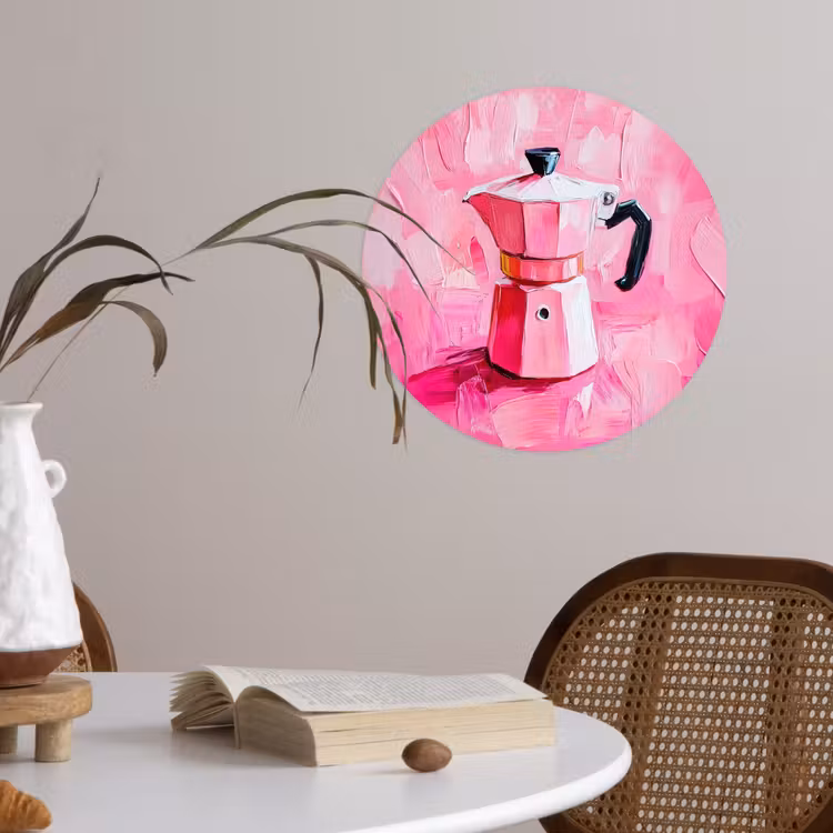 Behangcirkel - Roze - Verf - Coffee — 4