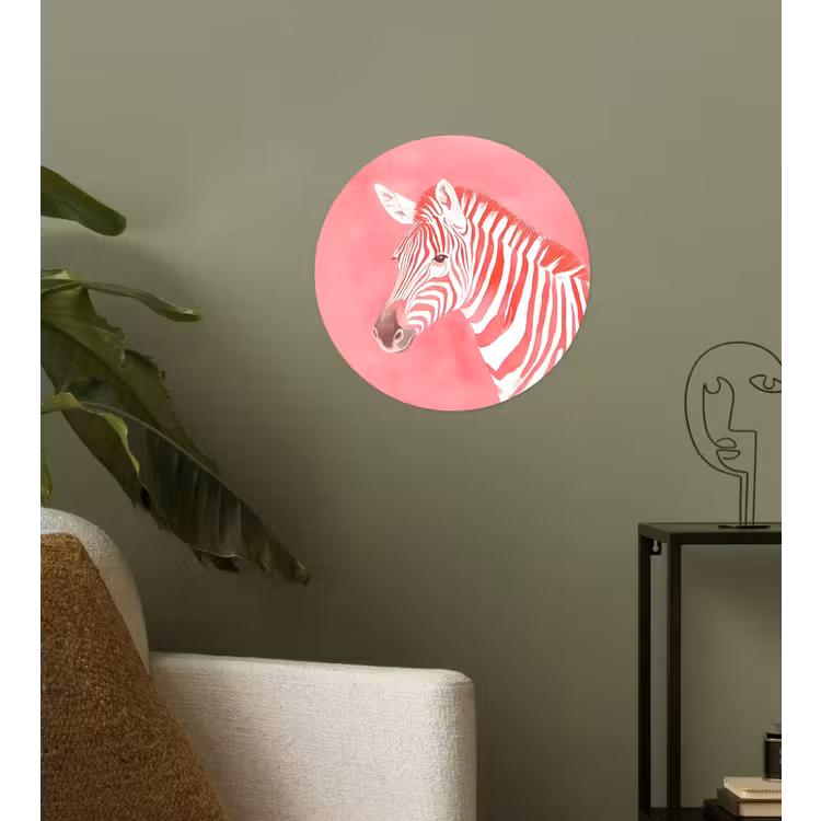 Behangcirkel - Zebra - Pink - Verf — 3