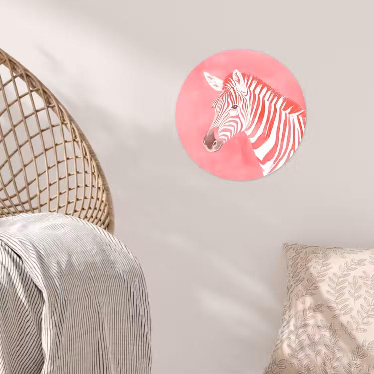 Behangcirkel - Zebra - Pink - Verf — 5
