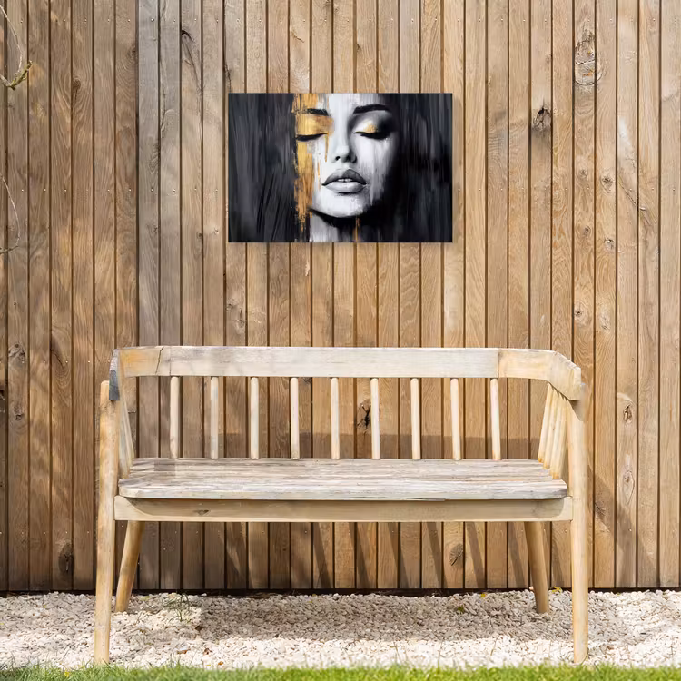 Buiten canvas - Gezicht - Vrouw - Penseelstreken - Abstract — 3
