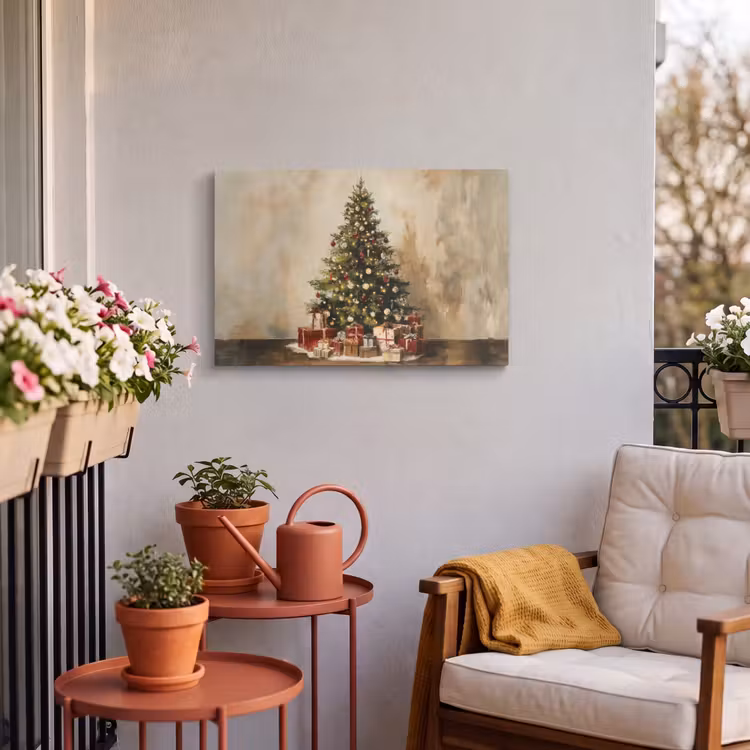Buiten canvas - Kerstboom - Versierd - Kleurrijk — 3