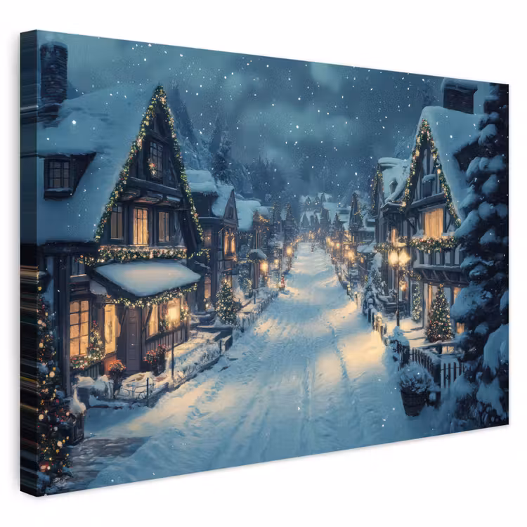 Buiten canvas - Kerstdorp - Kerst - Sneeuw - Winter — 1