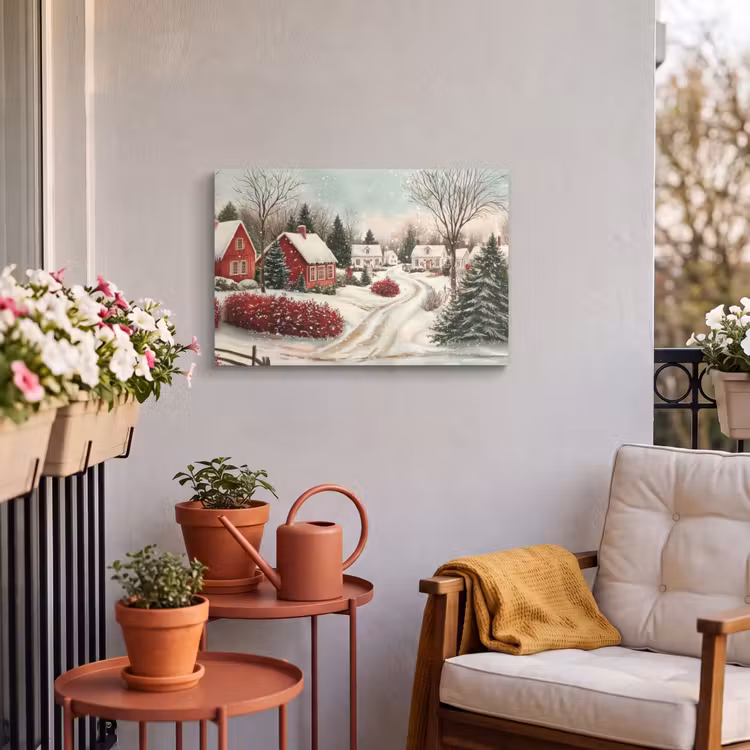Buiten canvas - Kerstsfeer - Landelijk - Rood — 3