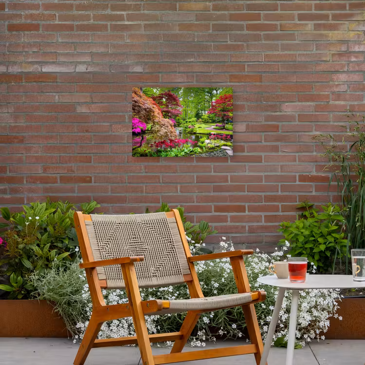 Buiten canvas - Kleurrijke Japanse tuin — 2