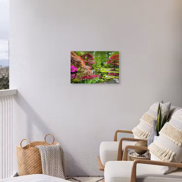 Buiten canvas - Kleurrijke Japanse tuin — 4
