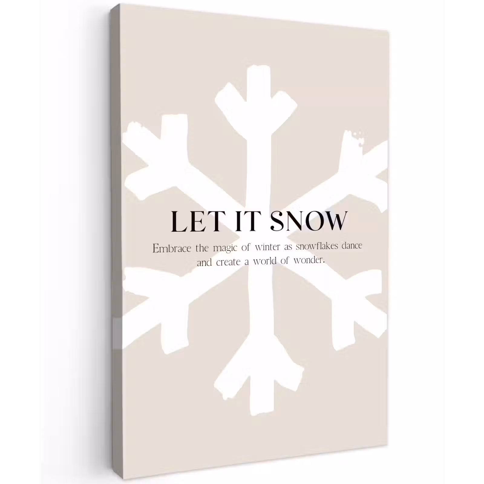 Buiten canvas - Kerst - Let it snow - Sneeuwvlok - Winter - Quotes — 1