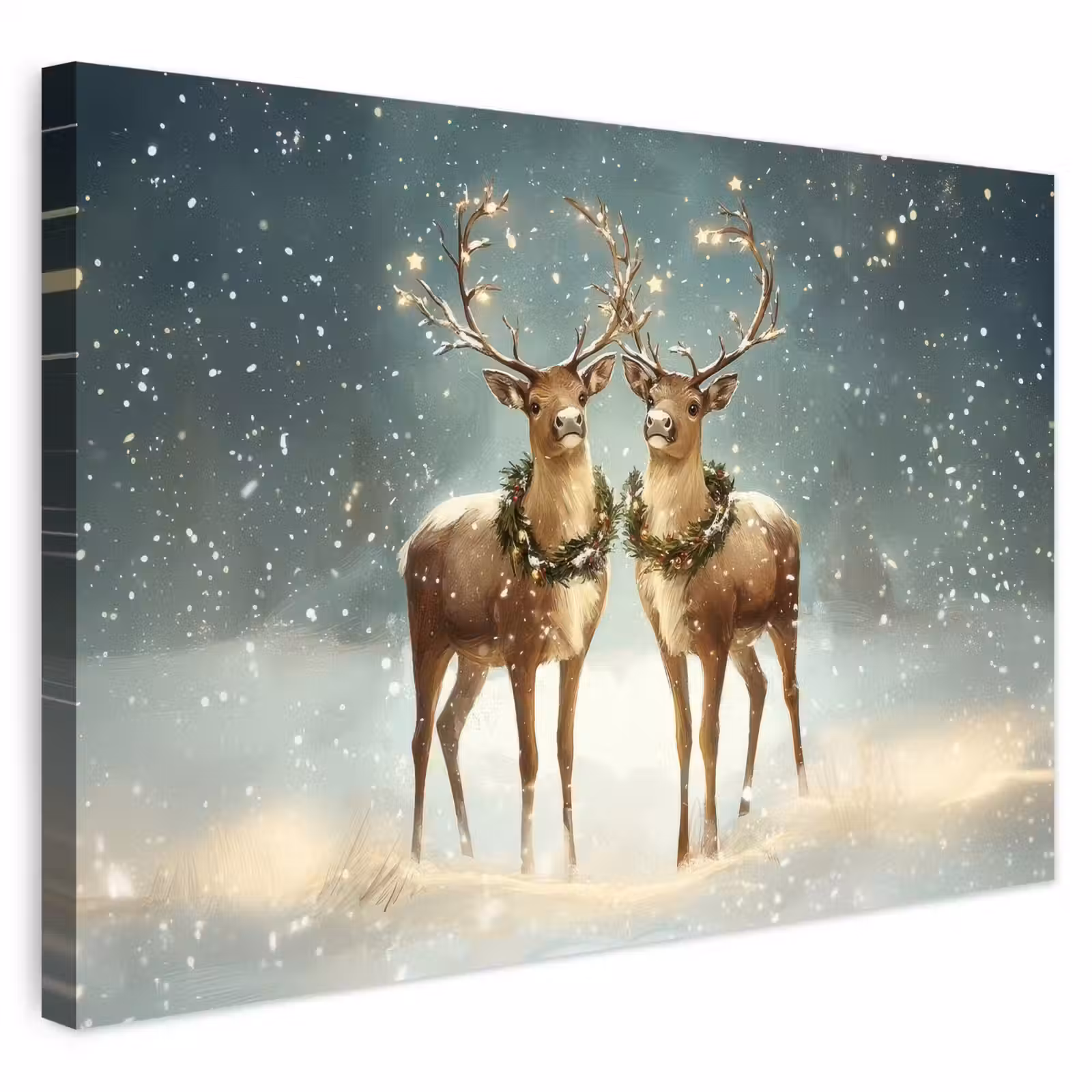 Buiten canvas - Kerstmagie - Winterwoud - Rendier — 1
