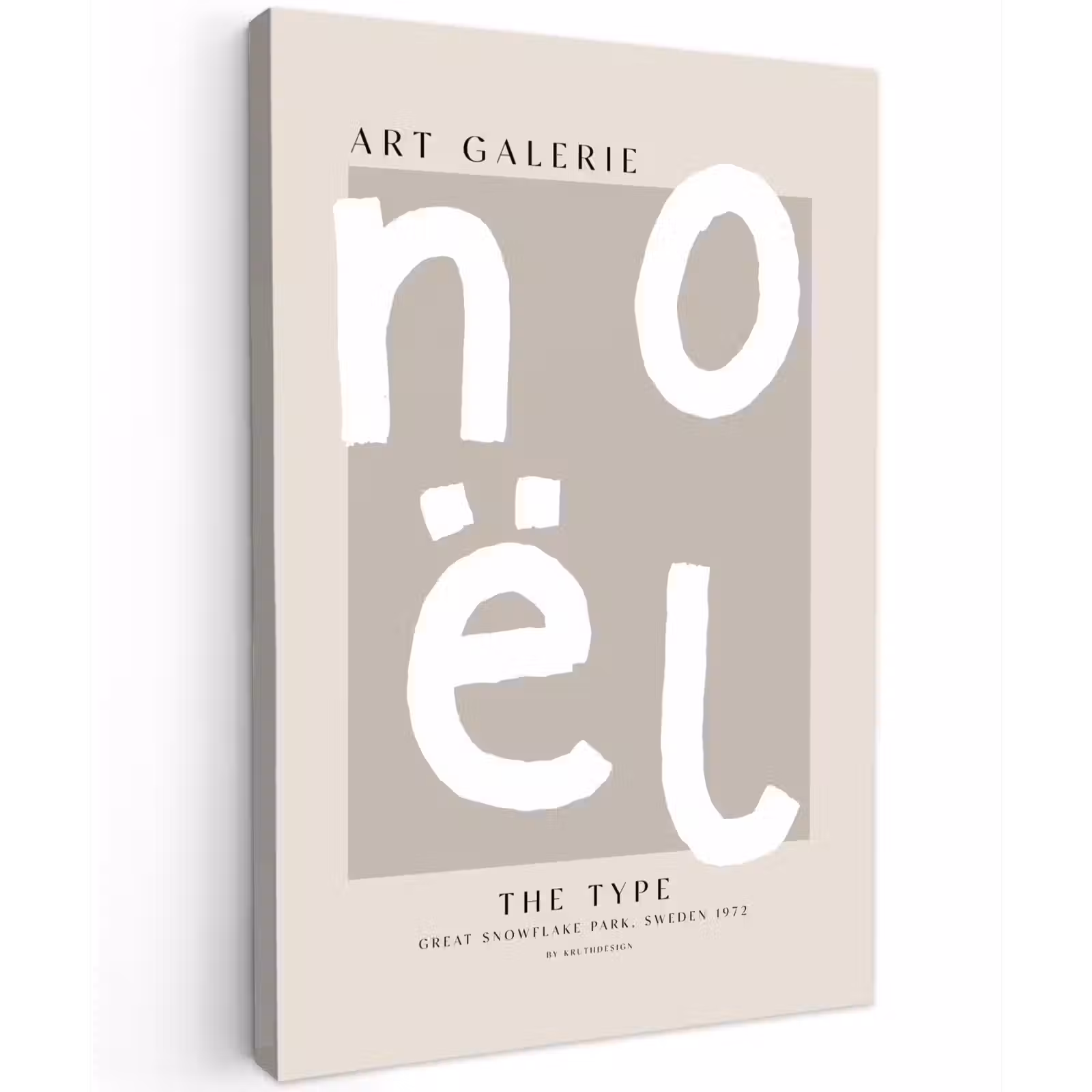 Buiten canvas - Kerstmis - Quotes - Noël - Wit - Beige — 1