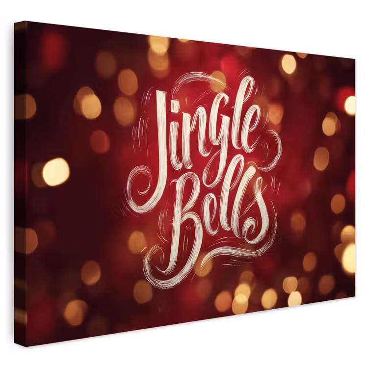 Buiten canvas - Jingle - Bells - Kerst - Rood — 1