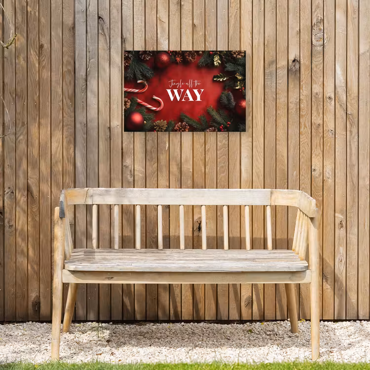 Buiten canvas - Kerst - Quote - Rood - Kerstballen — 3