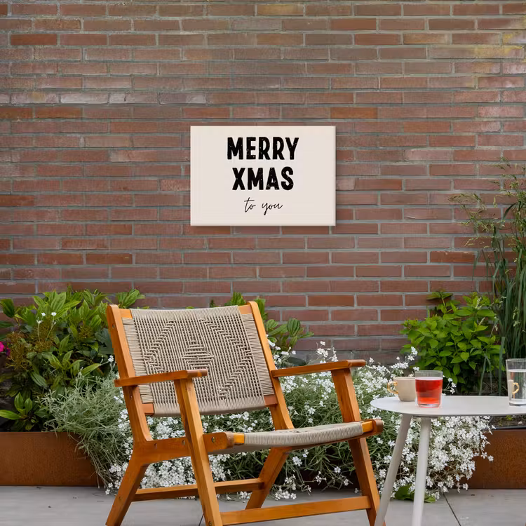 Buiten canvas - Kerst - Quotes - Merry xmas - Feestdagen - Zwart — 2