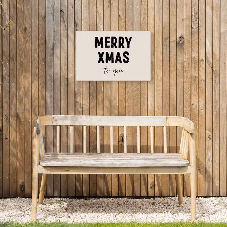 Buiten canvas - Kerst - Quotes - Merry xmas - Feestdagen - Zwart — 3