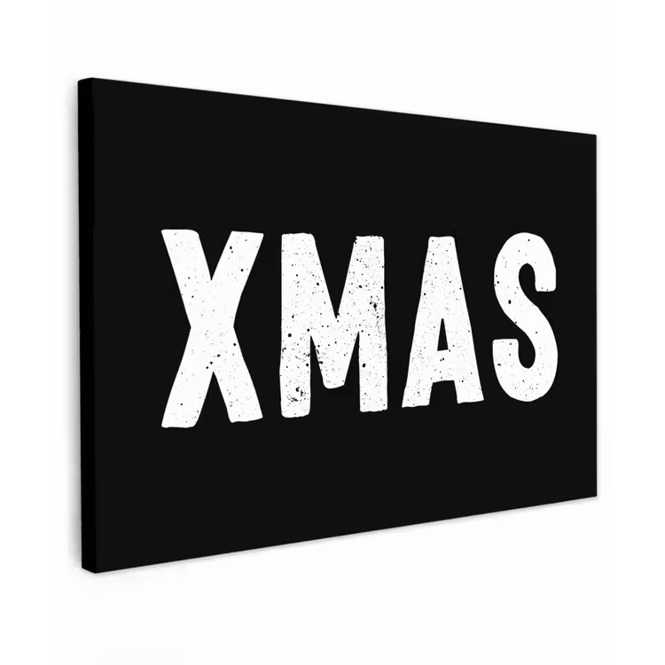 Buiten canvas - Kerst - Quotes - Xmas - Zwart - Feestdagen — 1