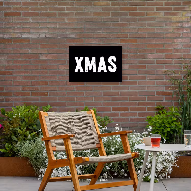 Buiten canvas - Kerst - Quotes - Xmas - Zwart - Feestdagen — 2