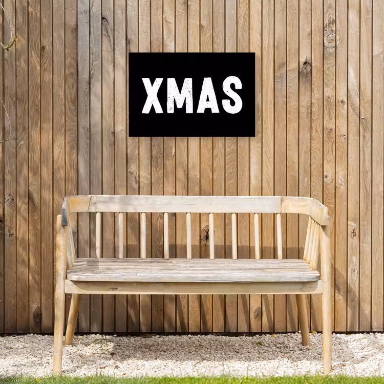 Buiten canvas - Kerst - Quotes - Xmas - Zwart - Feestdagen — 3