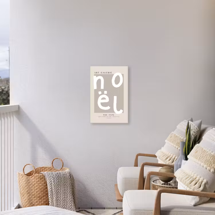 Buiten canvas - Kerstmis - Quotes - Noël - Wit - Beige — 4