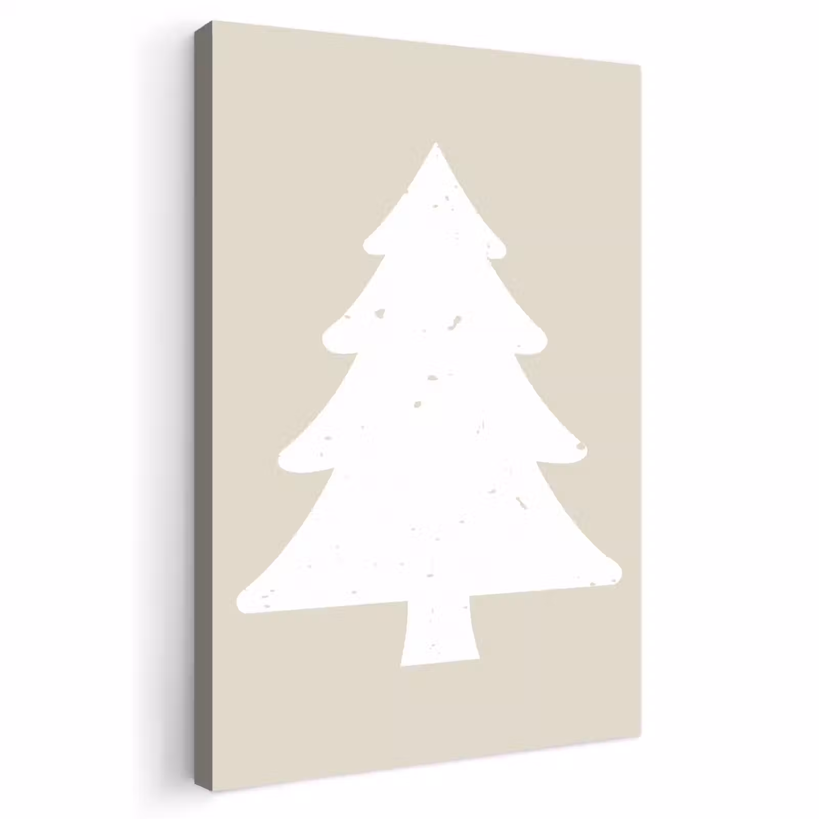 Buiten canvas - Japandi - Kerstboom - Beige - Kerstversiering — 1