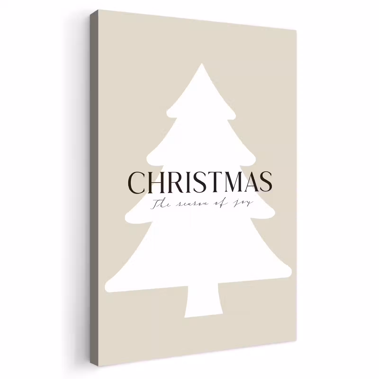 Buiten canvas - Kerstboom - Japandi - Christmas - Beige — 1