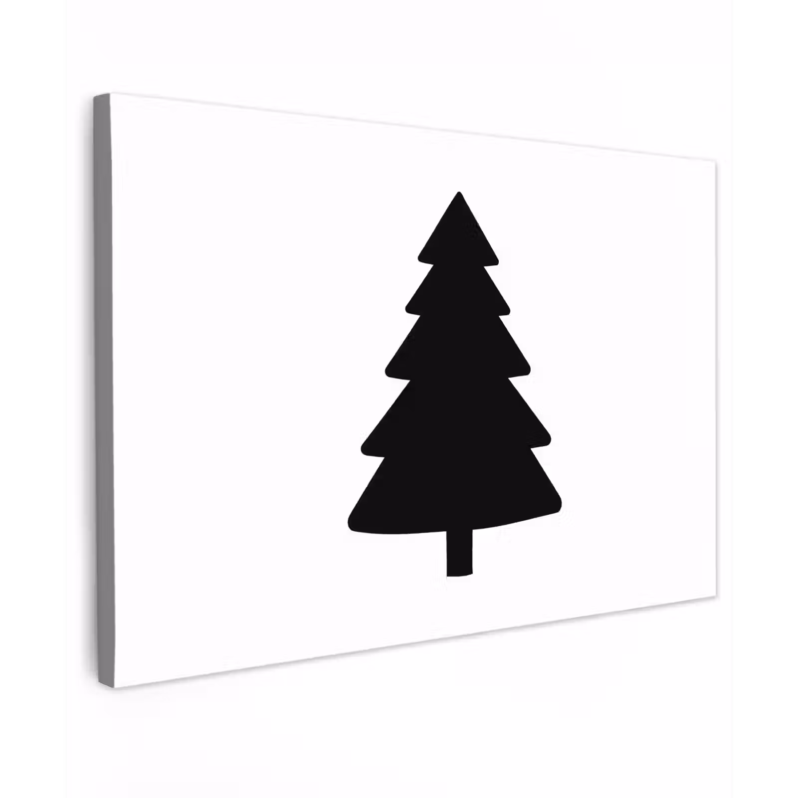 Buiten canvas - Kerstboom - Zwart - Kerstmis - Feest — 1