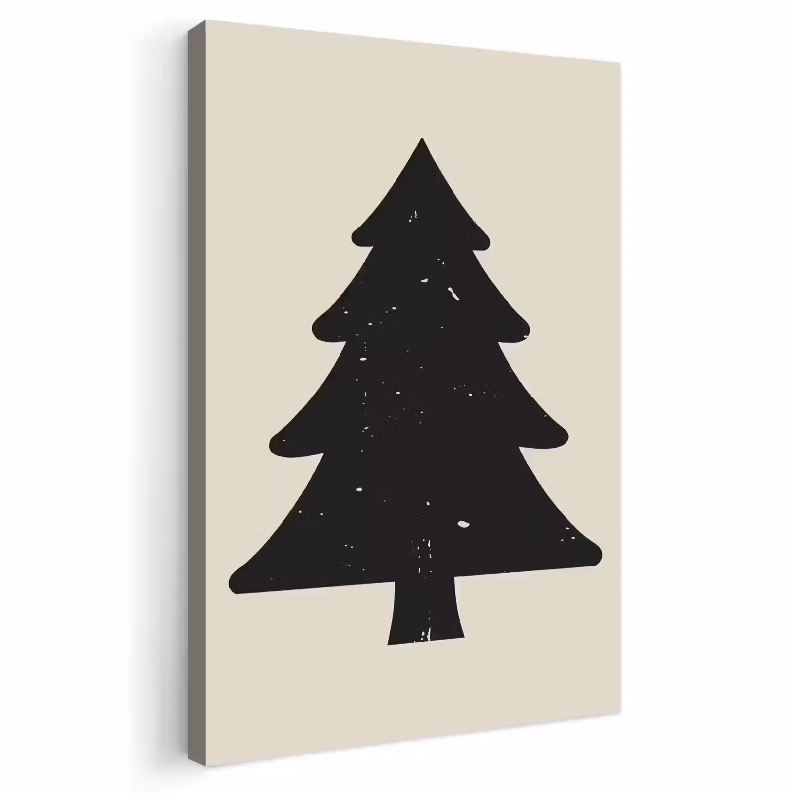 Buiten canvas - Kerstboom - Zwarte kerstboom - Boom - Japandi — 1