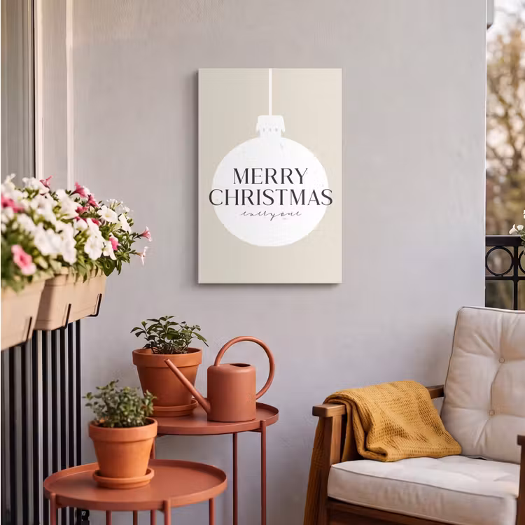 Buiten canvas - Christmas - Kerstballen - Japandi - Witte kerstballen — 4