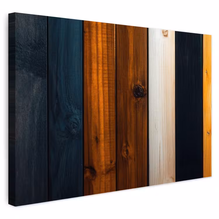 Buiten canvas - Hout - Planken - Donker - Warm — 1
