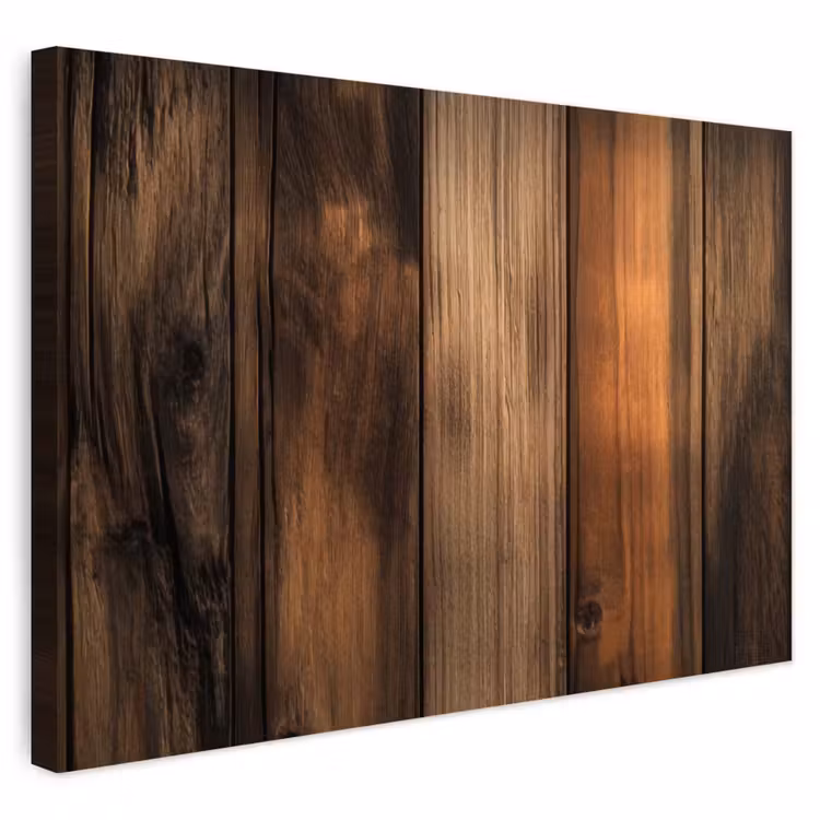 Buiten canvas - Hout - Rustiek - Donkere Planken — 1