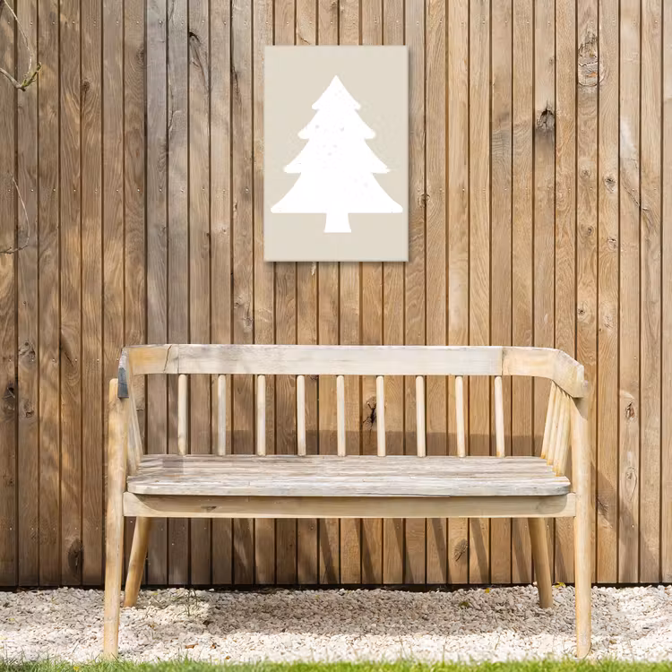 Buiten canvas - Japandi - Kerstboom - Beige - Kerstversiering — 3