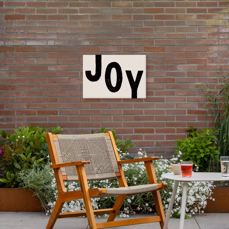 Buiten canvas - Kerst - Quote - Joy - Zwart - Feestdagen — 2