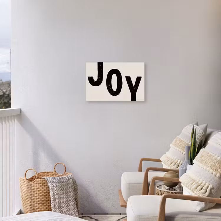 Buiten canvas - Kerst - Quote - Joy - Zwart - Feestdagen — 4