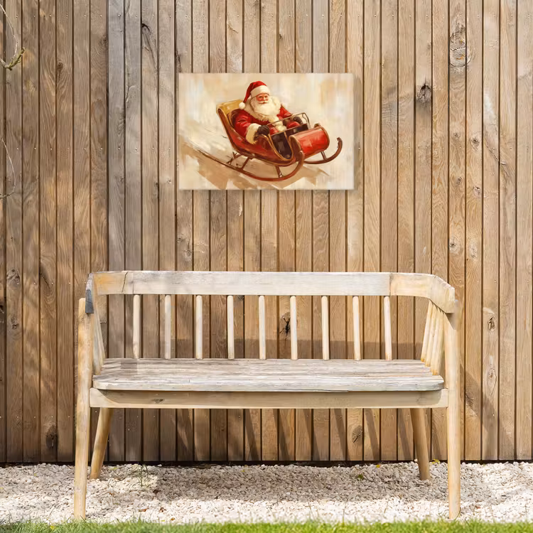 Buiten canvas - Kerst - Slee - Kerstman — 3