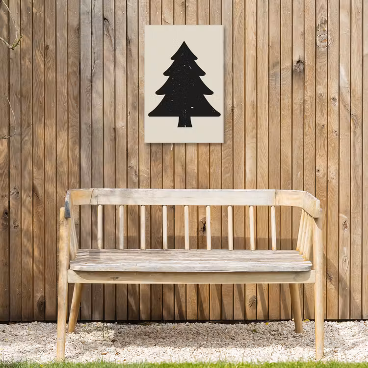 Buiten canvas - Kerstboom - Zwarte kerstboom - Boom - Japandi — 3