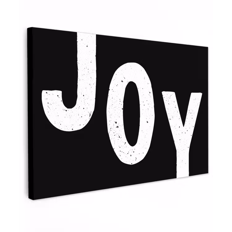 Buiten canvas - Kerstmis - Quotes - Joy - Zwart - Feest — 1