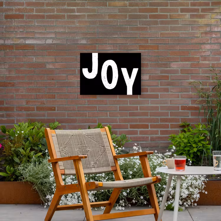 Buiten canvas - Kerstmis - Quotes - Joy - Zwart - Feest — 2