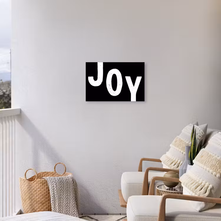Buiten canvas - Kerstmis - Quotes - Joy - Zwart - Feest — 4