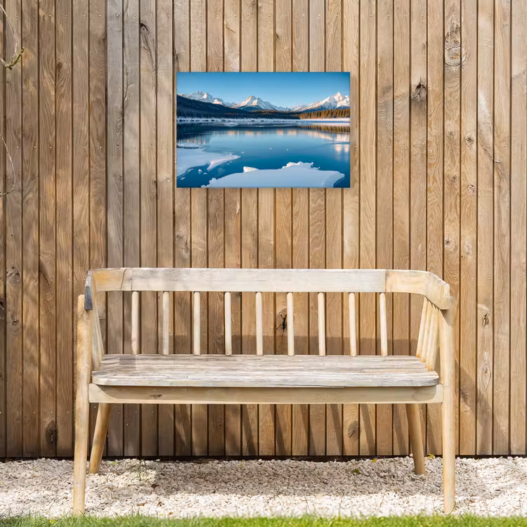Buiten canvas - Landschap - Winter - Meer - Bergen - Uitzicht - IJs — 3