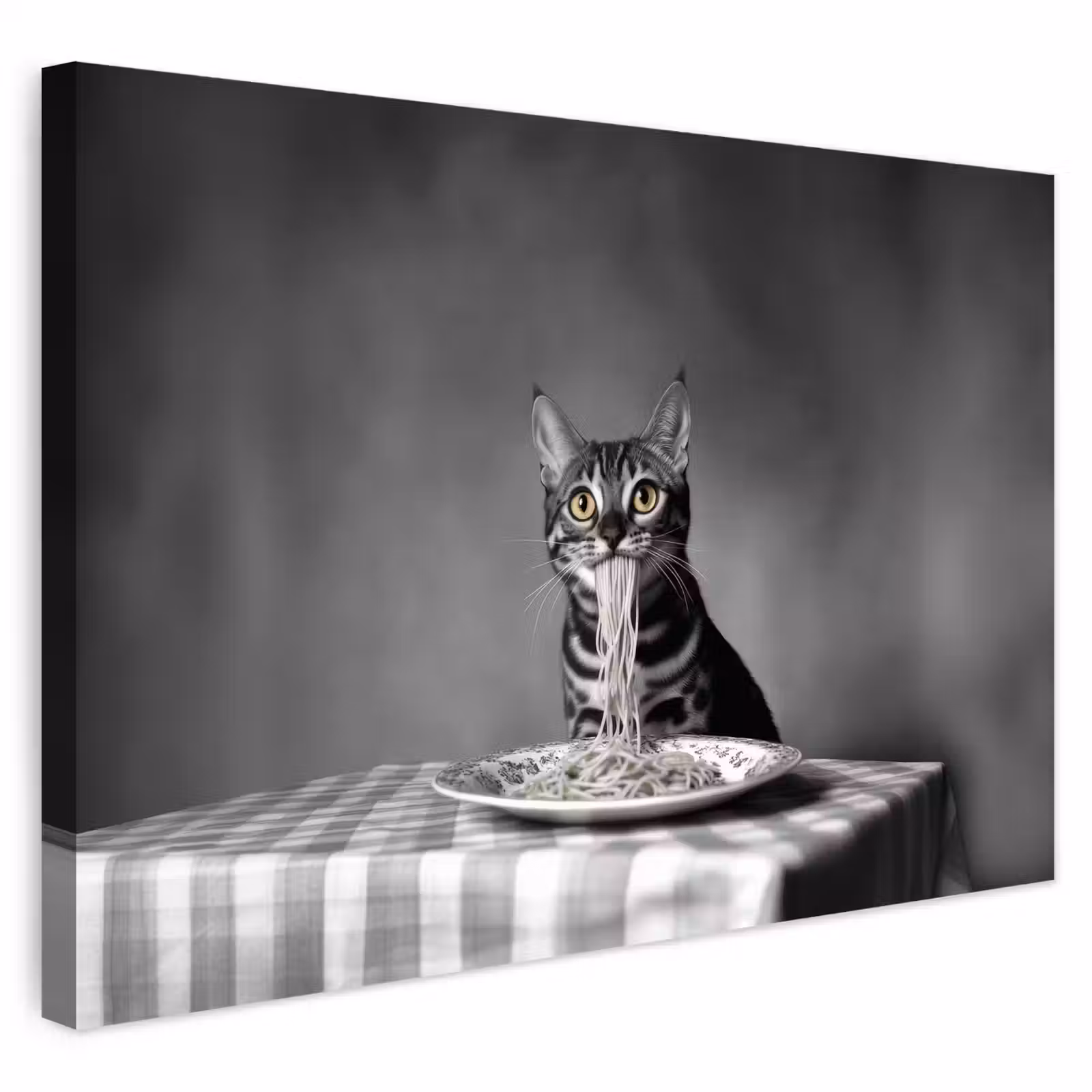 Buiten canvas - Bengaal - Kat - Tafelkleed - Zwart - Wit - Dier — 1