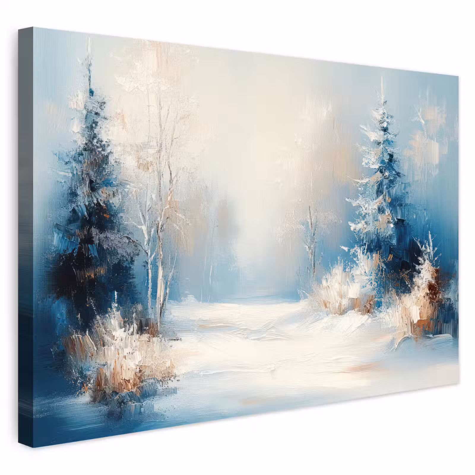Buiten canvas - Bos - Winter - Natuur - Abstract - Sneeuw — 1