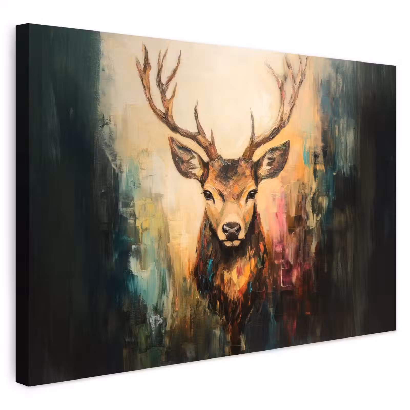 Buiten canvas - Hert - Geverfd - Gewei - Bruin — 1