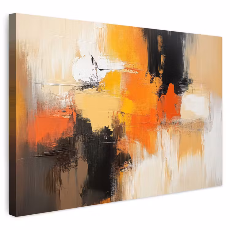 Buiten canvas - Abstract - Modern - Verflook - Herfst kleuren - Oranje — 1