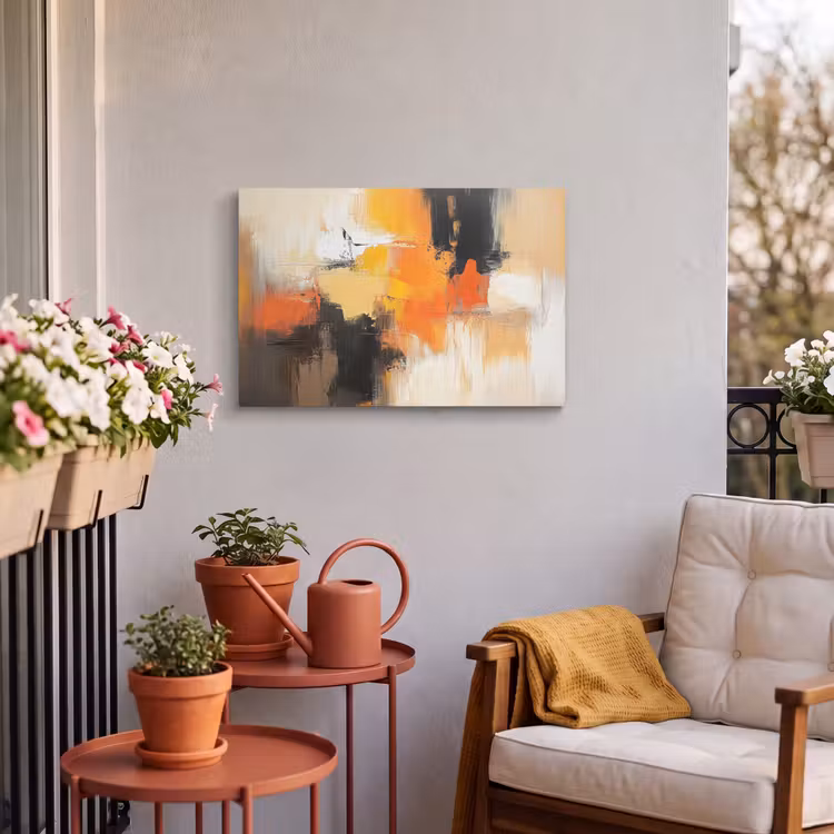 Buiten canvas - Abstract - Modern - Verflook - Herfst kleuren - Oranje — 3