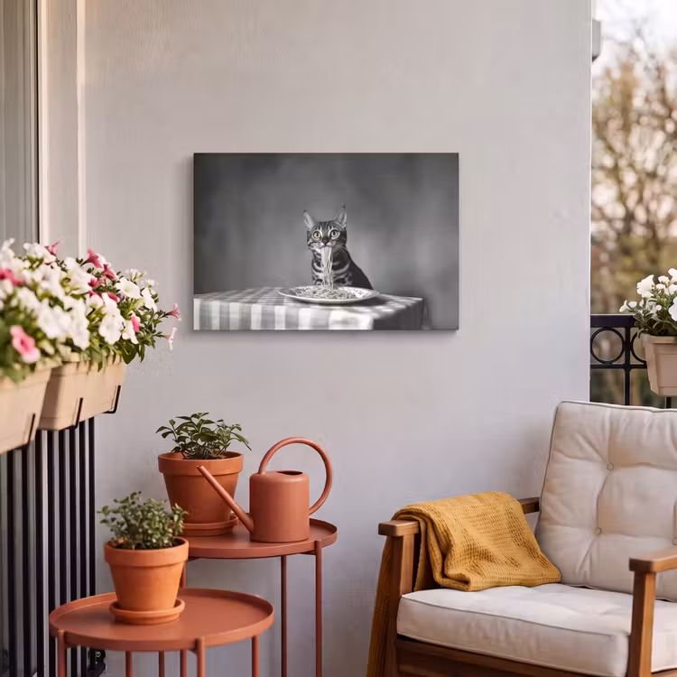 Buiten canvas - Bengaal - Kat - Tafelkleed - Zwart - Wit - Dier — 4