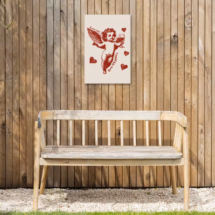 Buiten canvas - Cupido - Hartjes - Rood - Klassiek — 3