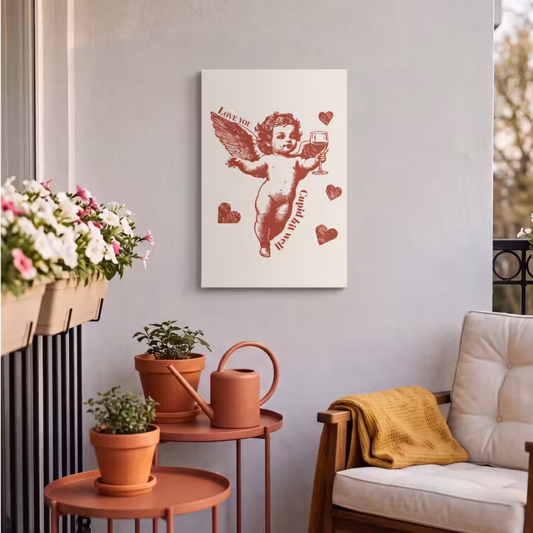Buiten canvas - Cupido - Hartjes - Rood - Klassiek — 4