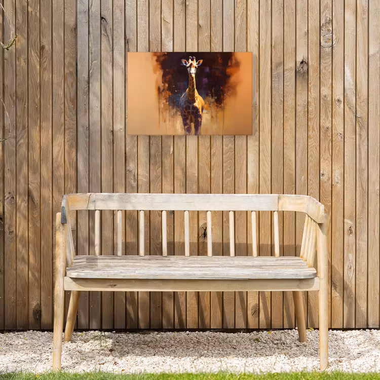 Buiten canvas - Giraf - Bruin - Abstract - Geschilderd — 3