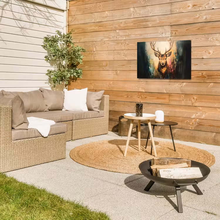 Buiten canvas - Hert - Geverfd - Gewei - Bruin — 5