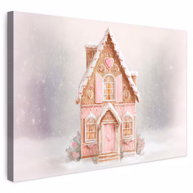Buiten canvas - Huisje - Suiker - Pastel — 1
