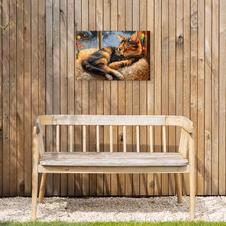 Buiten canvas - Kat - Kerst - Winter - Dier — 3
