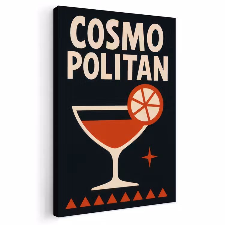 Buiten canvas - Cocktail - Zwart - Illustratie — 1