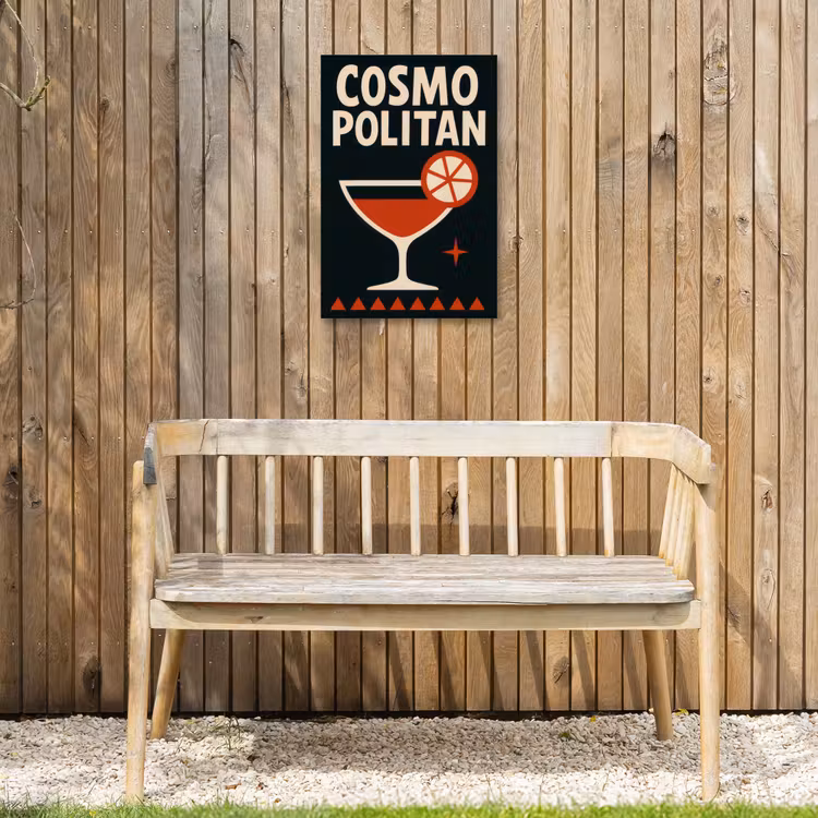 Buiten canvas - Cocktail - Zwart - Illustratie — 3